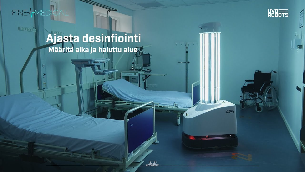UVD Robots Model C - UV-valoa hyödyntävä desinfiointirobotti