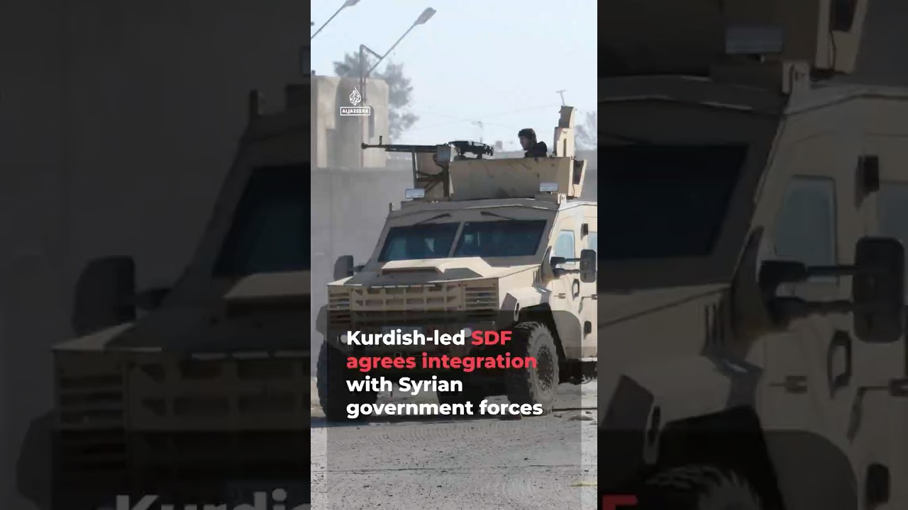 Video | Kurdish-led SDF agrees integration with Syrian government forces | AJ #shorts