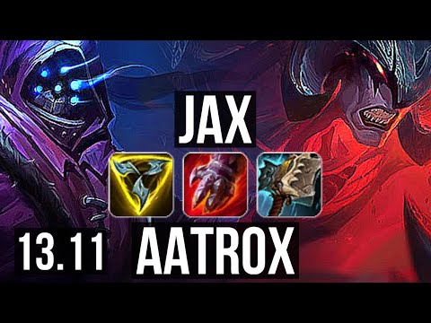 JAX vs AATROX (TOP) | 9/1/4, 6 solo kills, Dominating | KR Master | 13.11