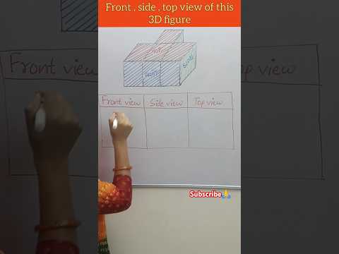 Front, side and top view of this 3D figure #shikhasrivastava #shorts #maths #mathshort