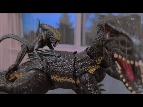 Indoraptor Vs. Xenomorph  (Grid) Stop motion test