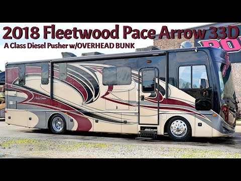 2018 Fleetwood Pace Arrow 33D A Class 300HP Cummins Diesel Pusher from Porter’s RV Sales - $96,900