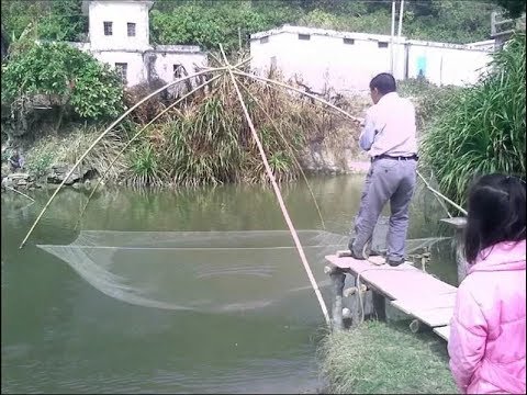 Рыбалка на Сазана подъёмником (Пауком) в Микро речке