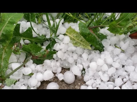 SUPER GRANDINATA A SERIATE 14 MAGGIO 2016 - severe hailstorm Bergamo
