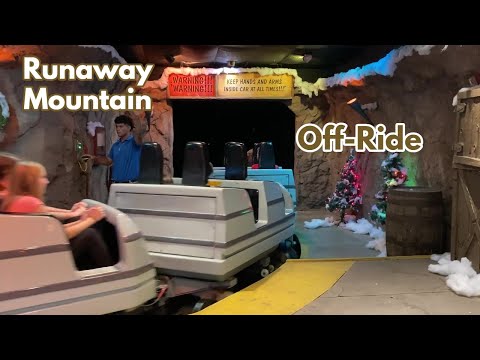 Off-ride footage of a Runaway Mountain train