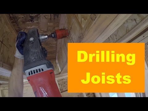Drilling Holes Floor Joists A Quick Tutorial