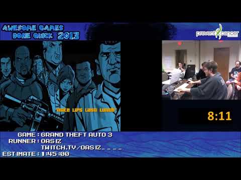 Grand Theft Auto III (Any%) by Oasiz in 1:31:14 - AGDQ 2013