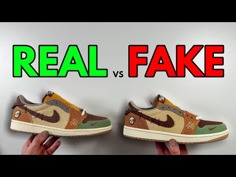 REAL VS FAKE! NIKE AIR JORDAN 1 LOW ZION WILLIAMSON VOODOO SNEAKER COMPARISON!