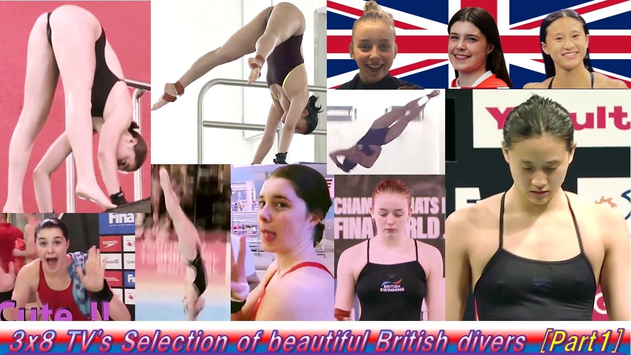 Women's Diving | [Part1] Young and beautiful British divers | 3x8 TV's Selection  #diving