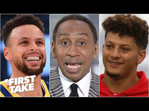 斯蒂芬-A.對斯蒂芬-庫裡關於帕特里克-馬霍姆斯的評論作出迴應 - First Take (Stephen A. reacts to Stephen Curry's comments about Patrick Mahomes | First Take)