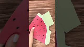 Fazendo origami de Melancia #colorir #diy  #desenho #papelaria