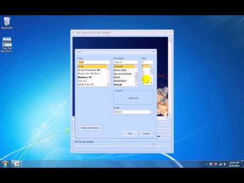 Type Text Into JPG File Software