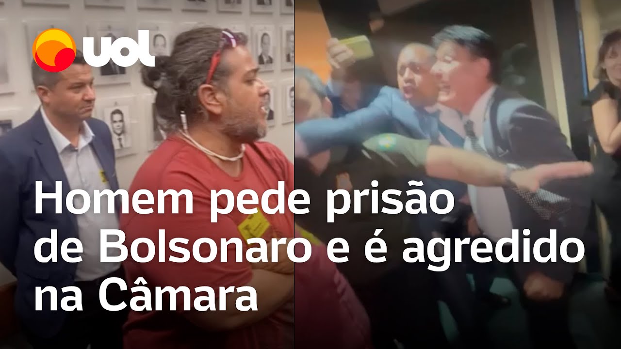 Cidadão pede prisão de Bolsonaro e é agredido por funcionário de deputado do PL; veja vídeo