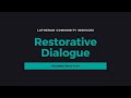 Restorative Dialogue Lutheran Community Services Training