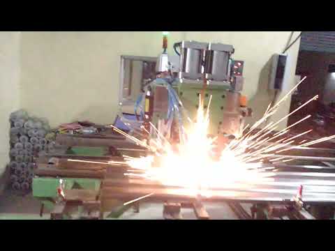 Spot Welding Machine With Servo Driven Welding Head Movement On Job