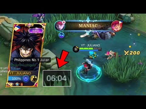 TOP GLOBAL JULIAN FULL DAMAGE BUILD | 6 MINUTES MANIAC ( INSANE DAMAGE ) MLBB
