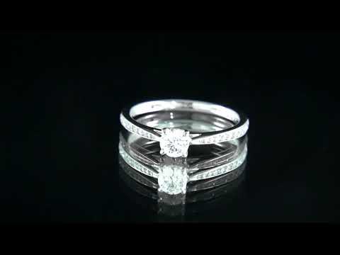 SD045 0.50 Carat Round Cut Side Stone Diamond Engagement Ring