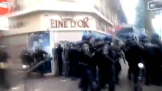 Islamische Flüchtlinge randalieren brutal in Paris 720p