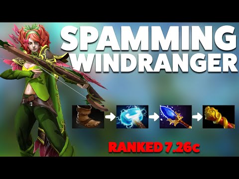 SPAMMING WINDRANGER - RANKED 7.26c