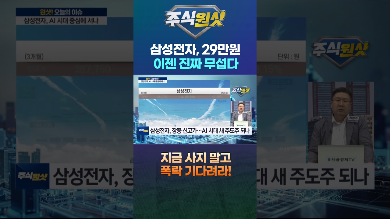 삼성전자, 29만원 이젠 진짜 무섭다 지금 사지 말고 폭락 기다려라!