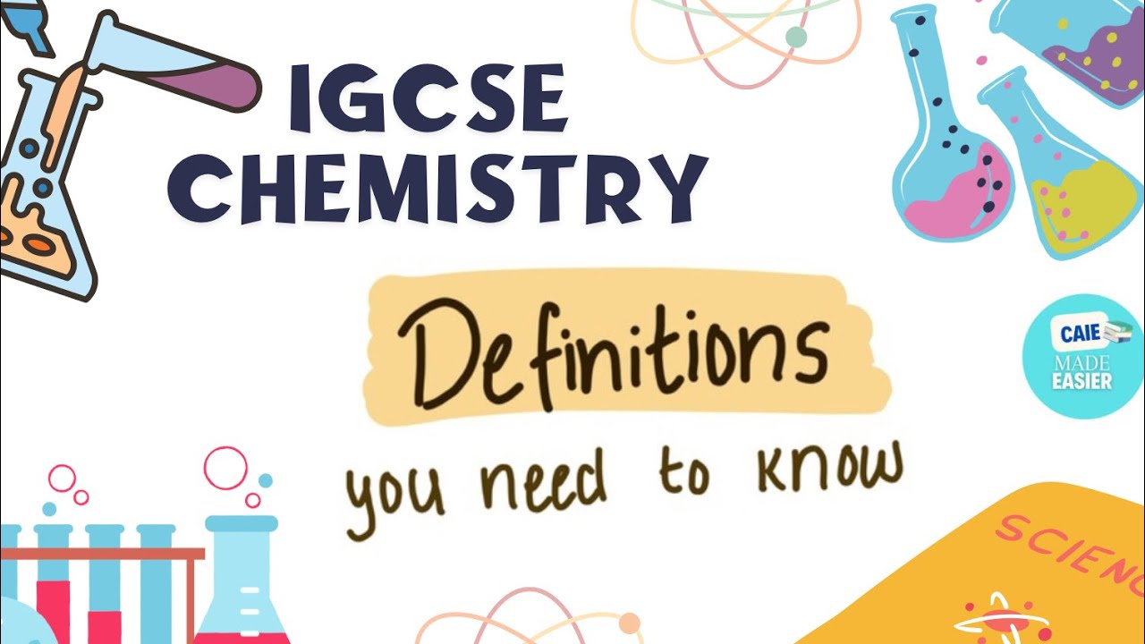 MUST KNOW IGCSE CHEMISTRY DEFINITIONS | Quick Revision for 2026 