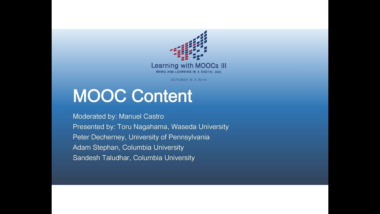 MOOC Content