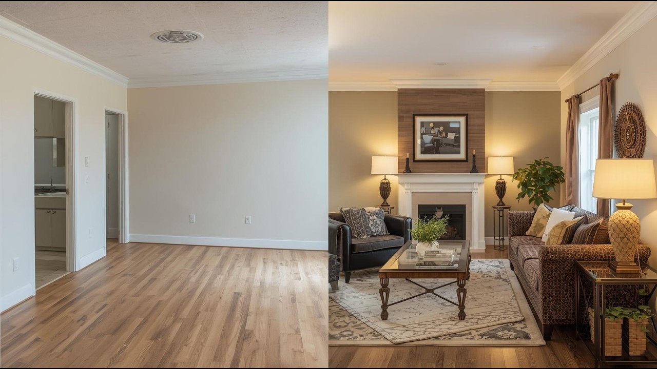 Living Room Transformation: From Chaos to Calm: Stunning Living Room– Before & After Reveal!