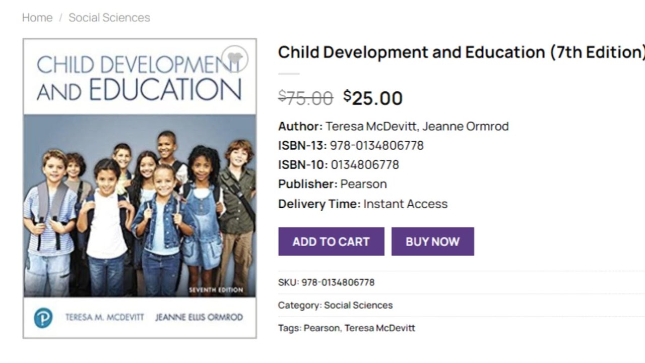 (PDF) Child Development and Education (7th Edition) - Price $25 | eBook