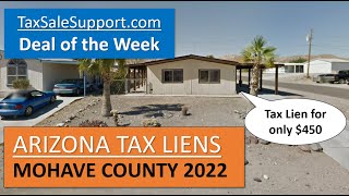 Mohave County AZ Tax Liens - 2022! - Deal of the Week