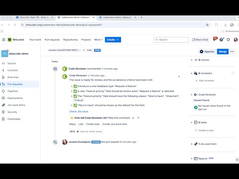 How To Use PR Code Reviewer in Bitbucket Cloud | Rovo Dev | Atlassian