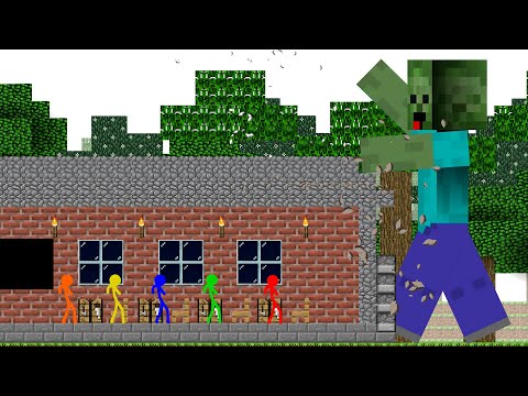 Stickman VS Minecraft: Secret Room School - AVM Shorts Animation Part 4