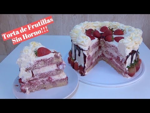 TORTA FRUTILLAS SIN HORNO!!! / STRAWBERRY CAKE- NO BAKE /Silvana Cocina ❤