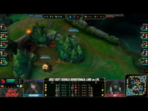 [2017 Rift Rivals LCK-LPL-LMS] Semi-finals - G3 - AHQ vs EDG - League of Legends - AHQ vs Edward G