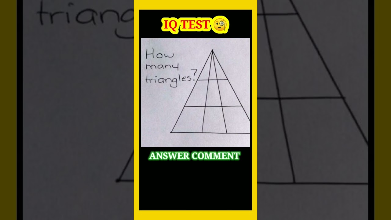 How many triangles are there? only for GENIUSES #math #shortvideo #puzzle #mathpuzzle #iq_test