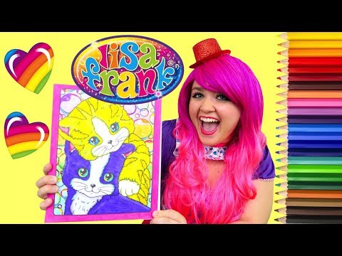 Coloring Lisa Frank Kitties Coloring Book Page Colored Pencil Prismacolor | KiMMi THE CLOWN Video
