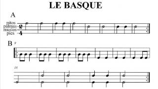 Musicograma Le basque con música.