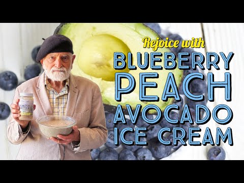 Rejoice with Blueberry, Peach & Avocado Ice Cream