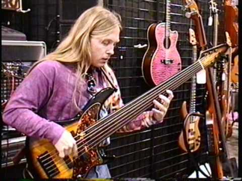 Steve Bailey jams at the NAMM show in 1996,