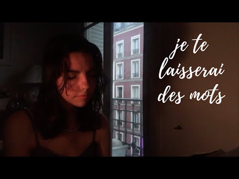 a french girl singing je te laisserai des mots while it's raining :')