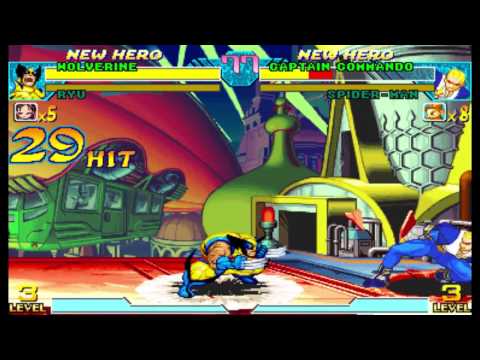 AWESOME 29 hit Wolverine Combo - Marvel vs Capcom 1
