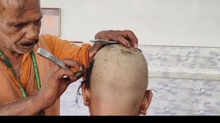 Download lagu Young woman head shave in temple (mottai) mp3