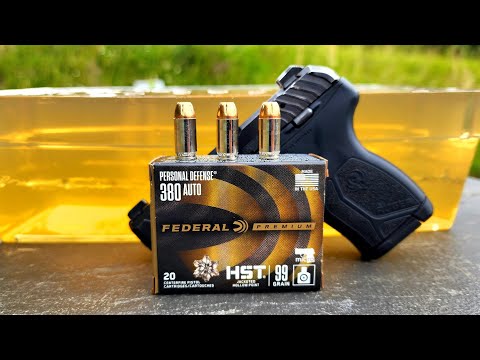 Federal HST 380 Micro 99gr Ballistic Gel Test \u0026 Review .380acp