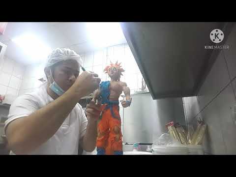 #sculpture cake. #dragon ball design. simple fondant cake.