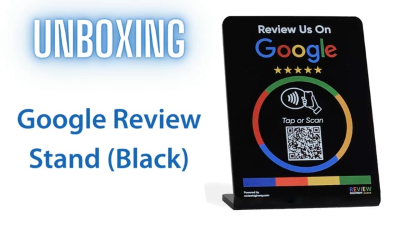 Unboxing & Setup: Black NFC QR Google Review Stand for Businesses | Review Highway Guide