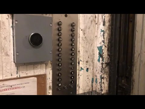 Awesome 26 Floor Otis Black Button Freight Elevator @ Oliver Bldg. - Pittsburgh, PA.