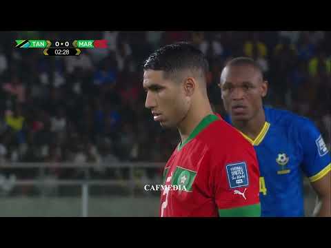 Hakimi penalty miss for Morocco vs Tanzania 🇹🇿🇲🇦1': Pénalty - Hakimi#DimaMaghrib #TANMAR