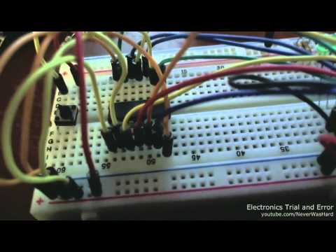 8-bit shift register chip 74HC164 testing