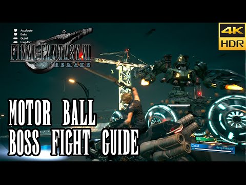 Motor Ball Boss Fight Guide - Midgar Expressway - Final Fantasy VII Remake [4k HDR]