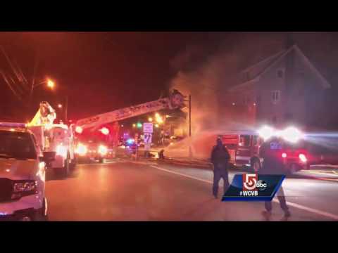 3-alarm fire in Peabody