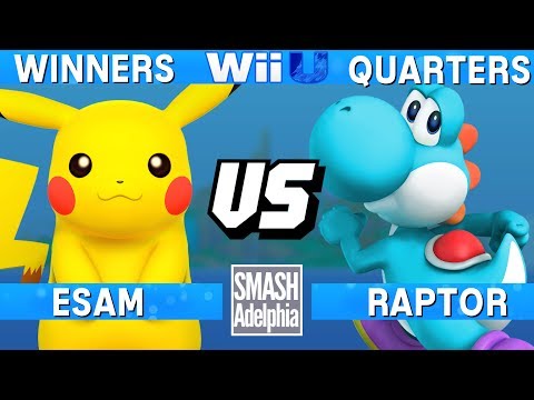 Smash 4 Wii U - ESAM (Pikachu) vs Raptor (Yoshi) - SMASHADELPHIA 2017 Winners Quarters